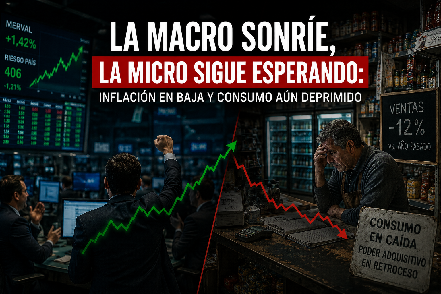 La macro sonríe, la micro sigue esperando: inflación en baja y consumo aún deprimido
